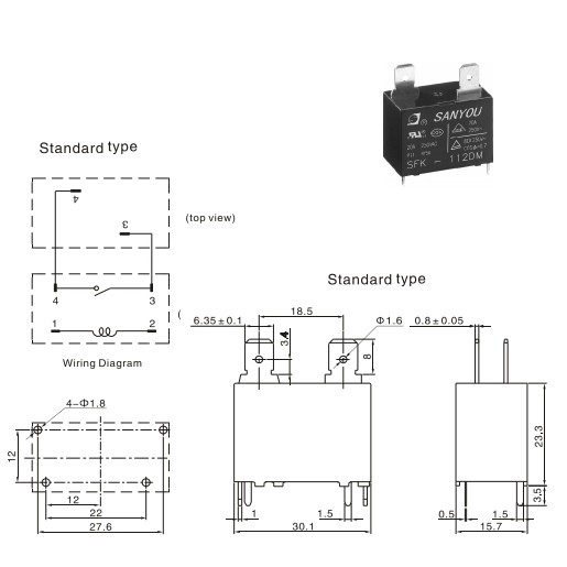 Реле sarb s 112d4u схема